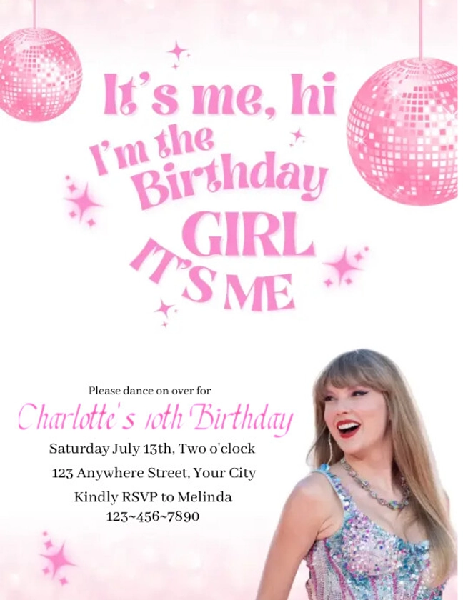 Copy of Taylor Swift ERAS Birthday Invitation
