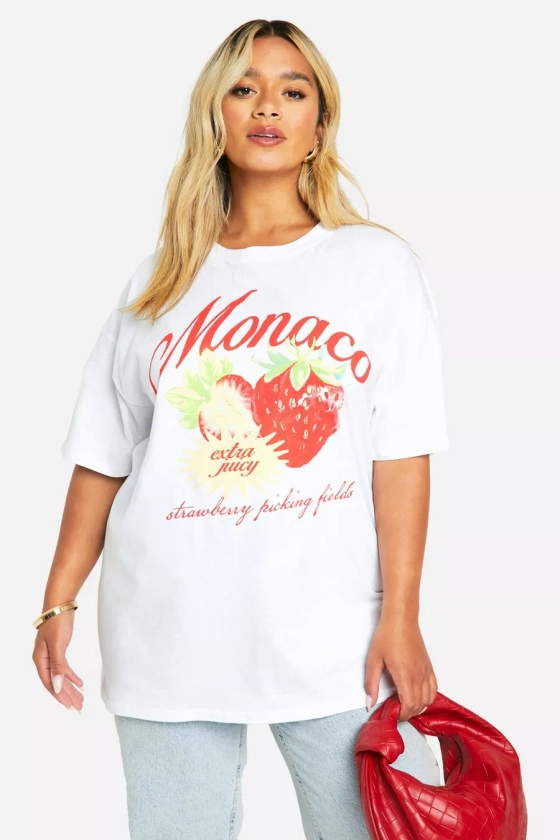 Grande taille - T-shirt à imprimé fraise