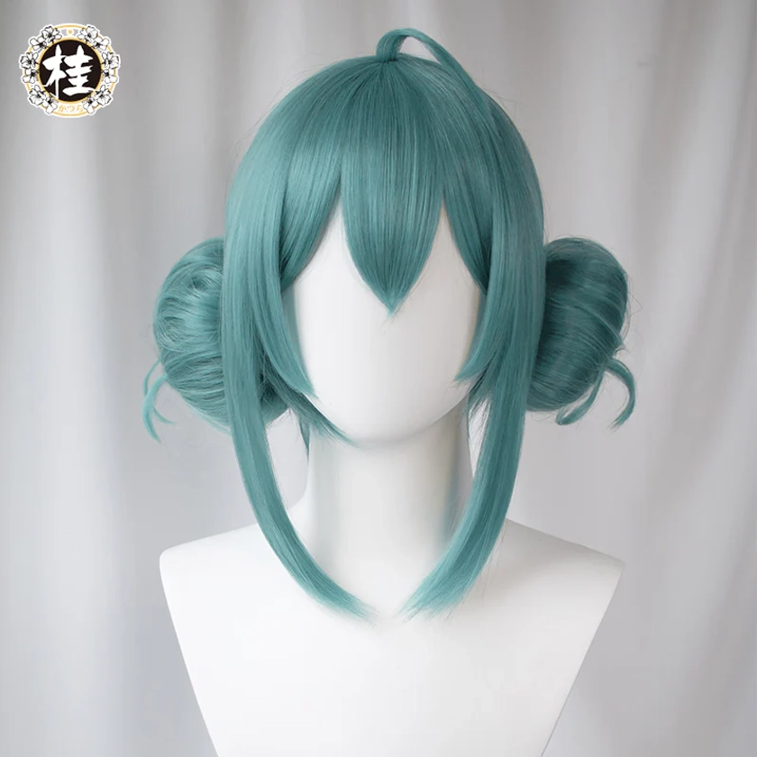 Uwowo Cosplay V Singer Bunny Fanart. 40CM Green Cosplay Wig