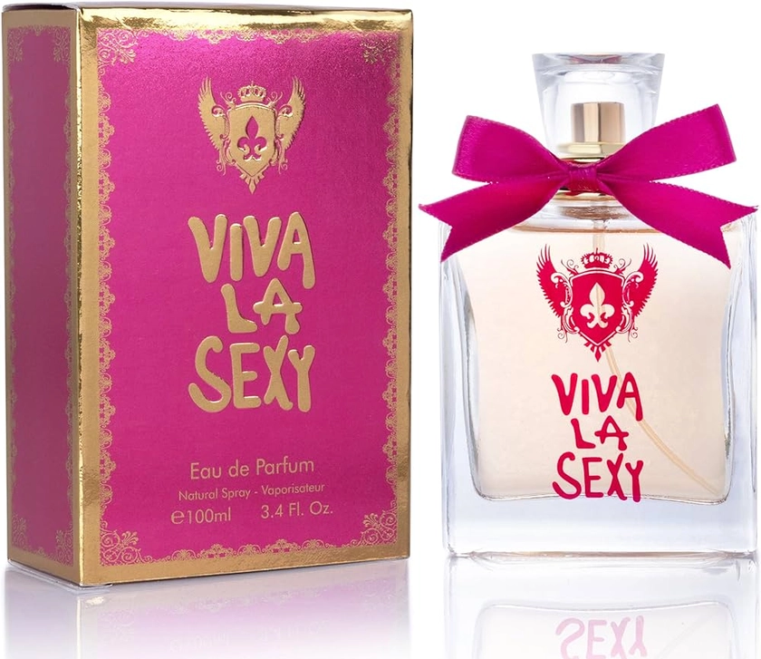 Viva La Sexy for Women Eau De Parfum - Features Berries & Mandarin on Top - Honeysuckle, Gardenia & Jasmine - Blend of Fruit & Floral with Sweet Finish - Elegant 100ml Bottle For Any Occasion