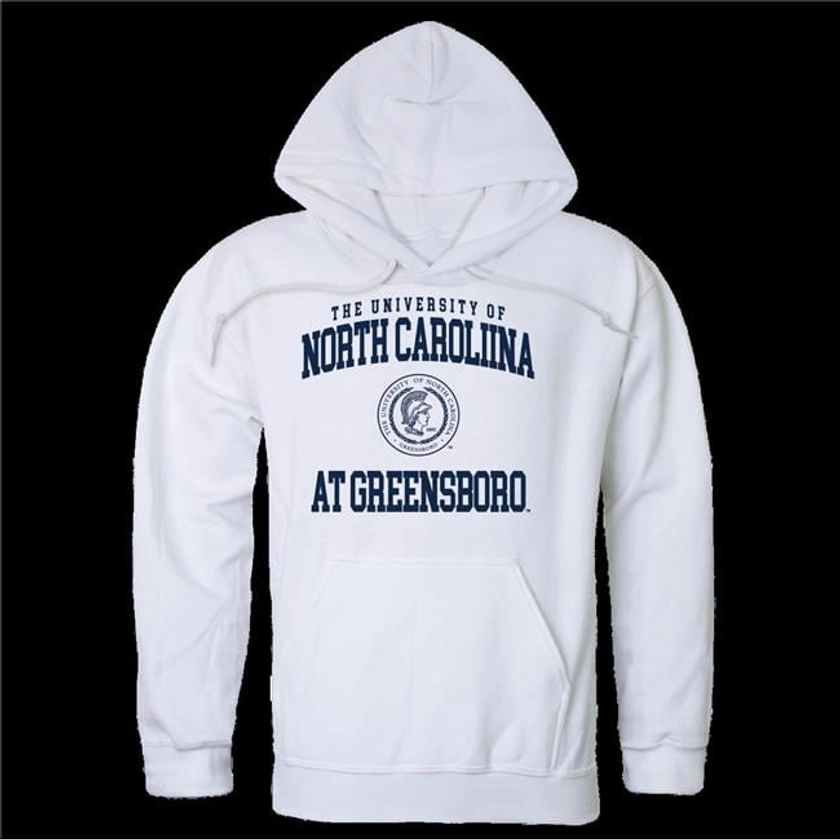 University of North Carolina Greensboro Spartans Seal Hoodie, White - Medium