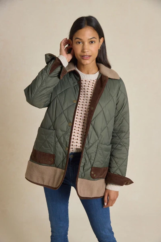 Filby Khaki Quilted Jacket