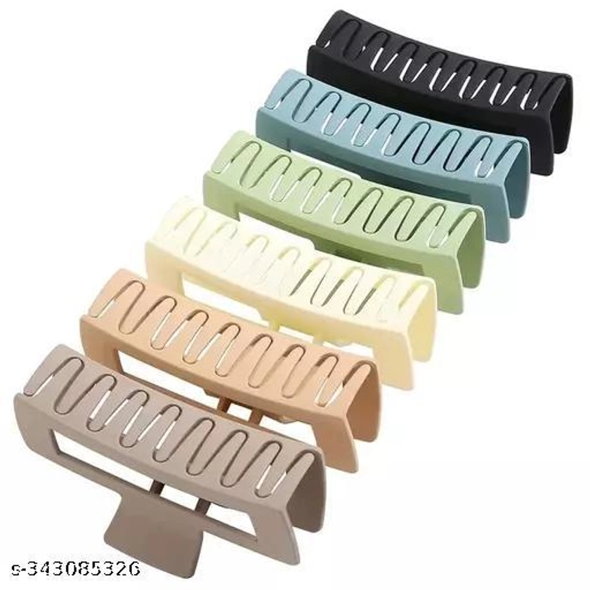 6 Pack Extra Large Hair Claw Clips for Women, 3.7 Inch Big Rectangular, Huge Matte Strong Hold Nonslip Jumbo Hair Claw for Girls, Hair Styling Accessories for Gifts(MULTI COLOR)