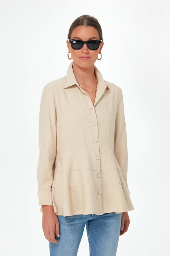 Tan Ashlen Blouse | Pomander Place