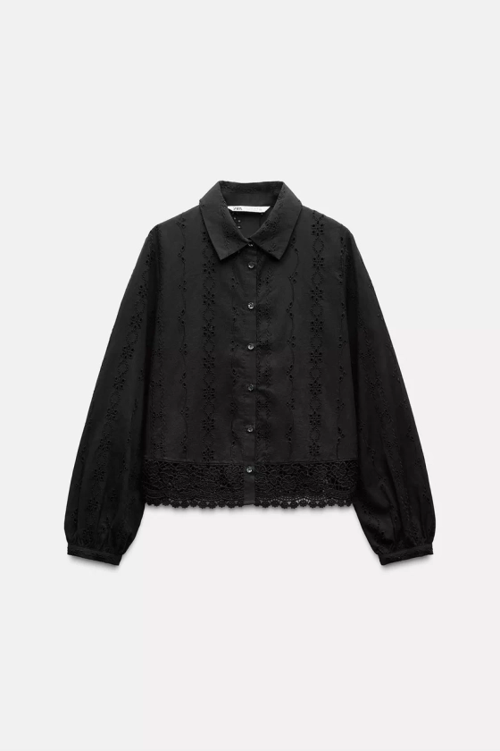 SHIRT WITH CUTWORK EMBROIDERY