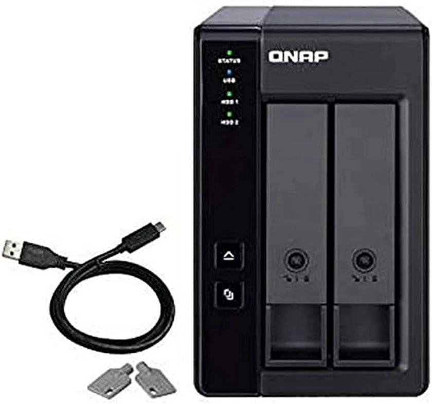 QNAP TR-002 2 Bay Desktop NAS Expansion - Optional Use as a Direct-Attached Storage Device