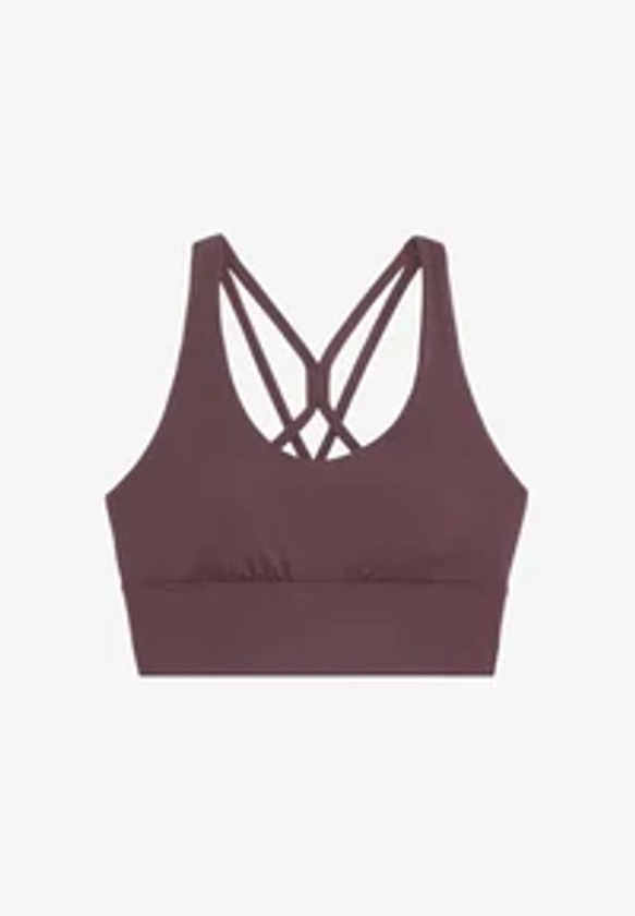 OYSHO STRAPPY BACK - Brassières de sport à maintien normal - mottled purple/violet chiné - ZALANDO.FR