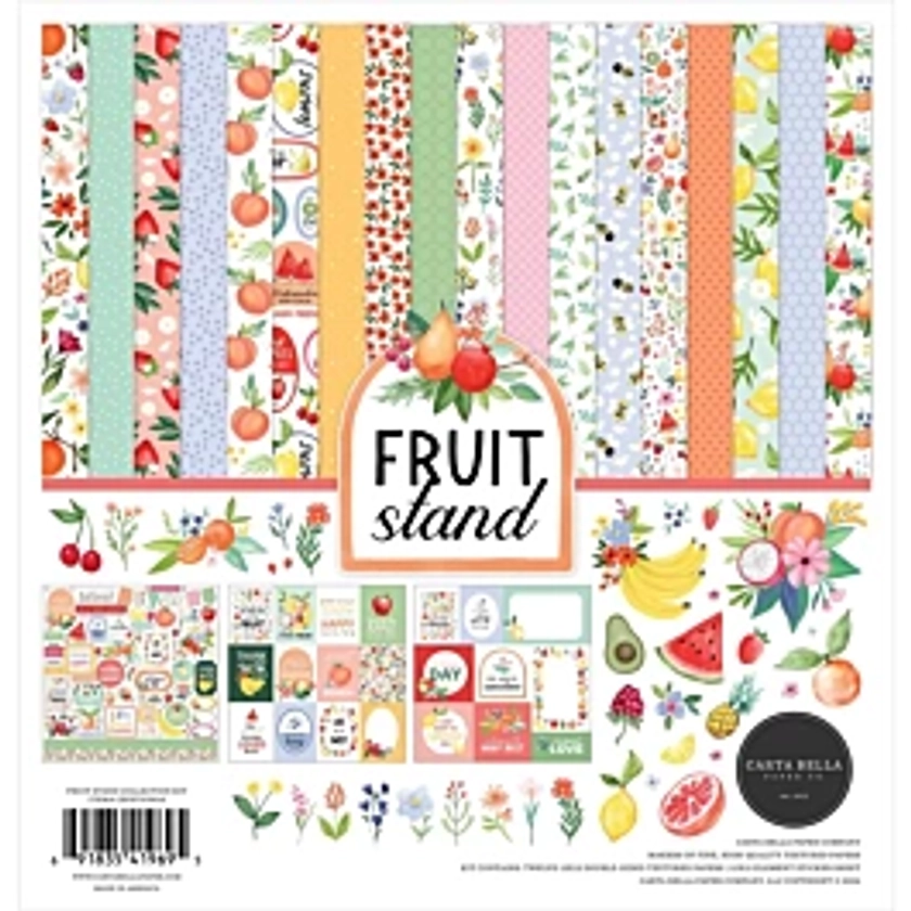 Kit de scrapbooking Stand de fruits Carta Bella 30x30cm