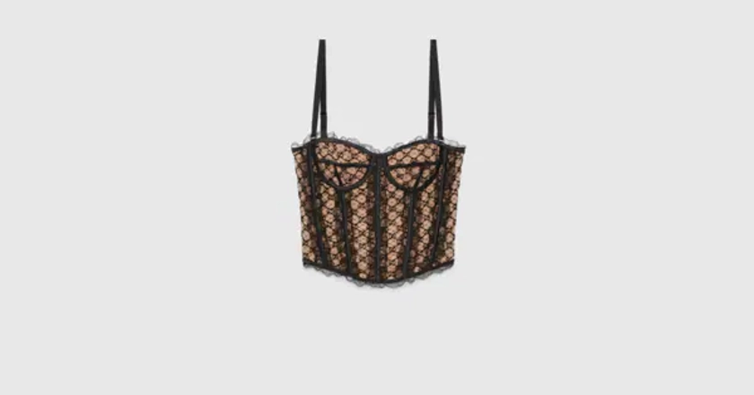 Gucci Corset en résille GG