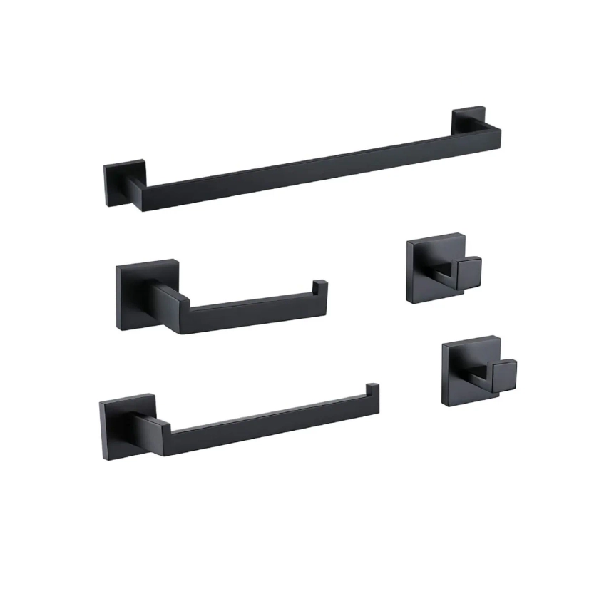 Interbath 5 Pieces Bathroom Hardware Accessories Set