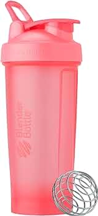 BlenderBottle Classic V2 Shaker Bottle Perfect for Protein Shakes and Pre Workout, 28-Ounce, Light Pink