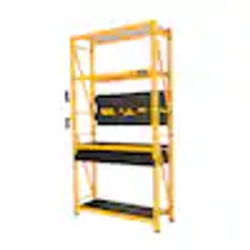 Yellow 4-Tier Steel Garage Storage Shelving Unit (50 in. W x 94 in. H x 18 in. D)