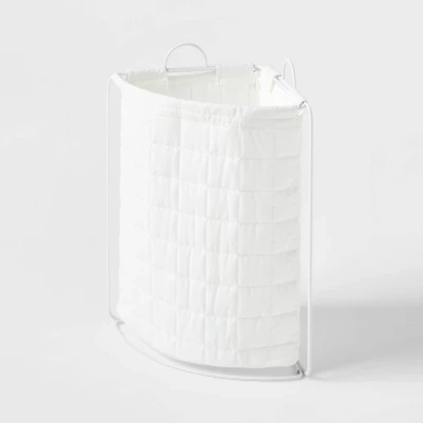 Quilted Collapsible Corner Kids' Hamper White - Pillowfort™