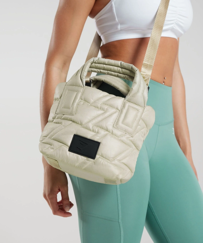 Gymshark Quilted Mini Tote - Sandy Brown