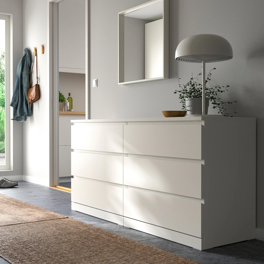 MALM 6-drawer dresser - white 63x30 3/4 "