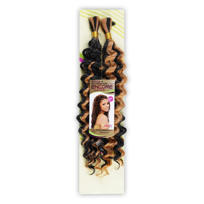 Janet Collection Human Hair Blend Braids Encore La Vie New Deep Bulk (16"-24")