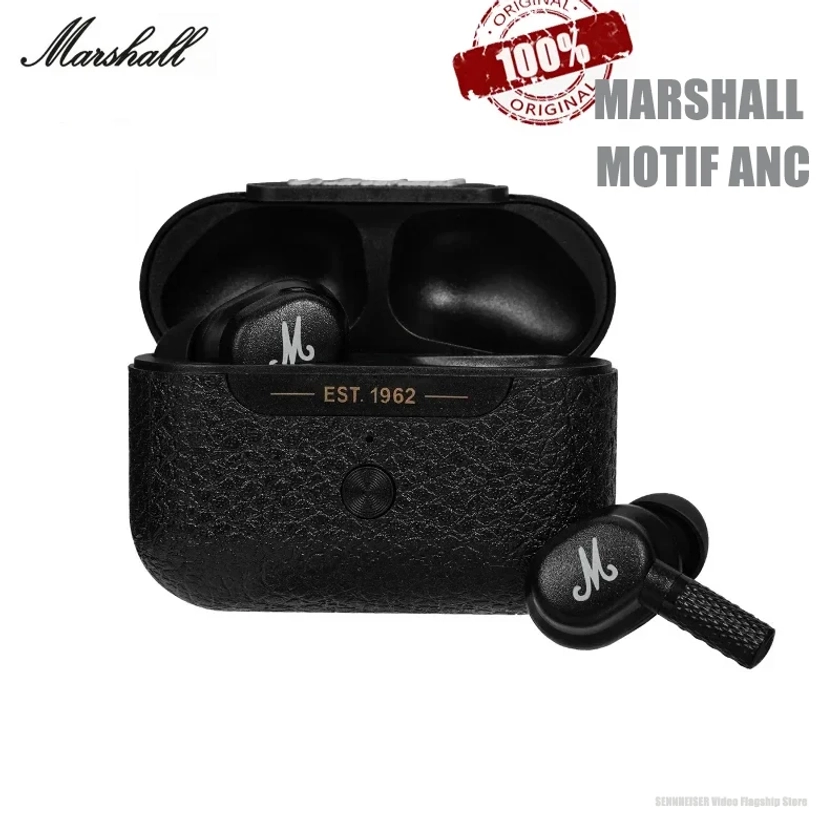 Original MARSHALL MOTIF ANC True Wireless Bluetooth 5.2 Headphones Active Noise Cancelling Headphones in-ear Waterproof Headset