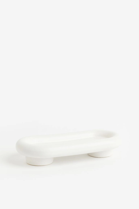 Stoneware tray - White - Home All | H&M GB