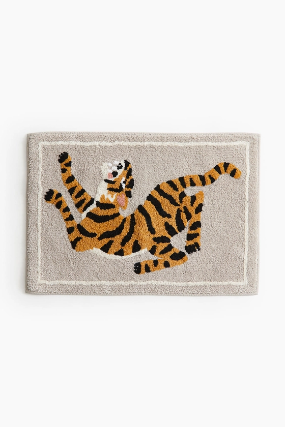 Cotton bath mat - Light mole/Tiger - Home All | H&M GB