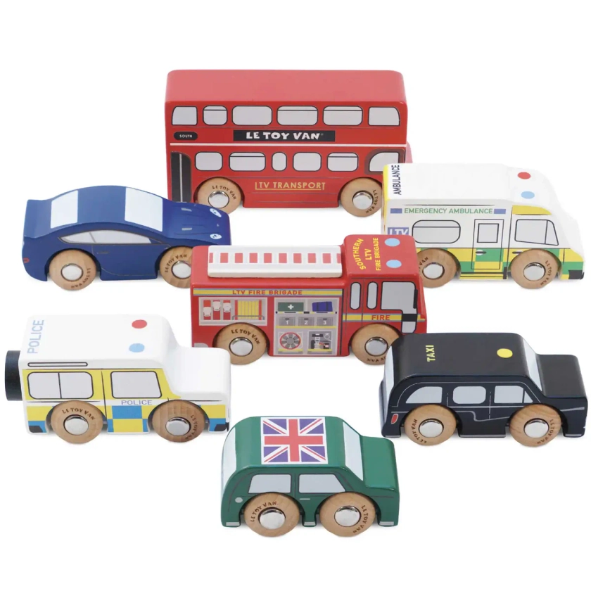 London Car Set | Kids Wooden Cars & Vehicles | Le Toy Van