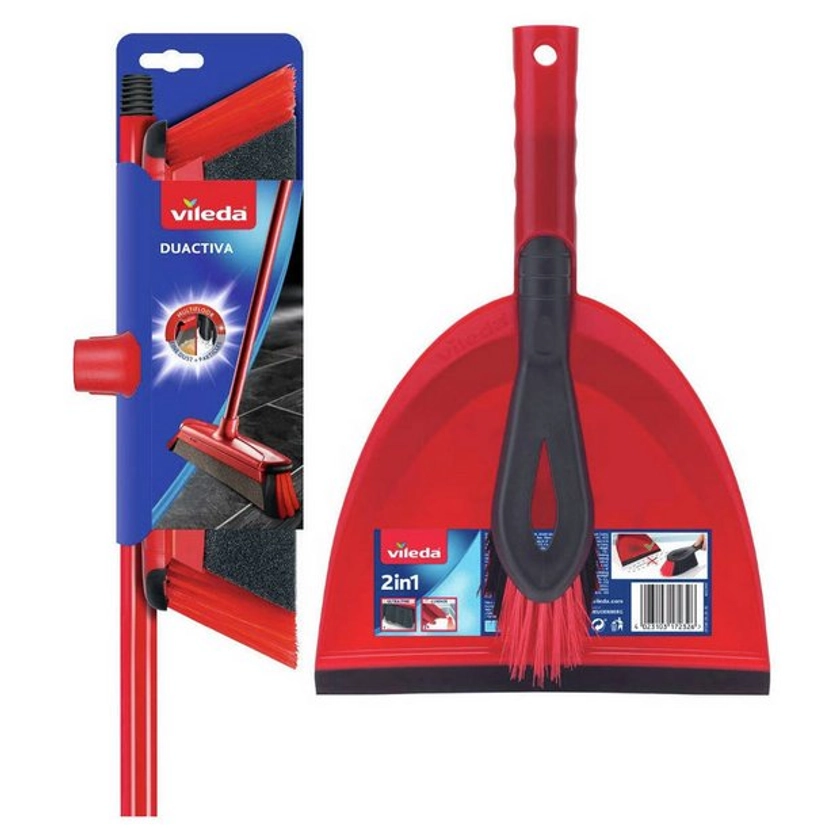 Buy Vileda DuActiva Broom and Dustpan & Brush Set | Dustpans and brushes | Argos