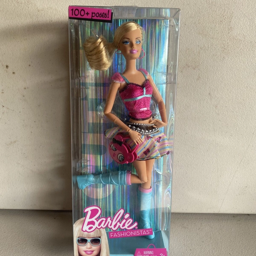 2009 Mattel Barbie Fashionistas 100 Poses Cutie Doll R9879 New Sealed Unopened