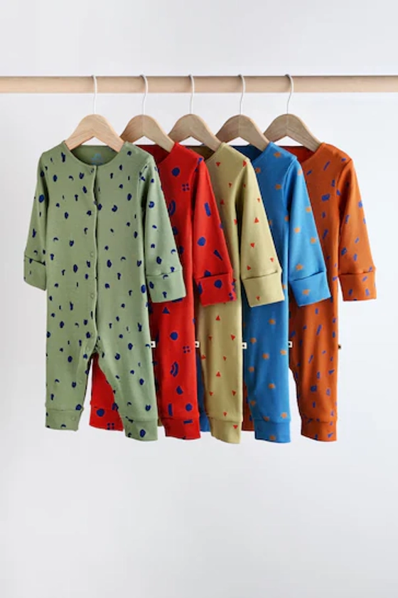 Buy Multi Baby Sleepsuits 5 Pack (0mths-3yrs) from the Next UK online shop