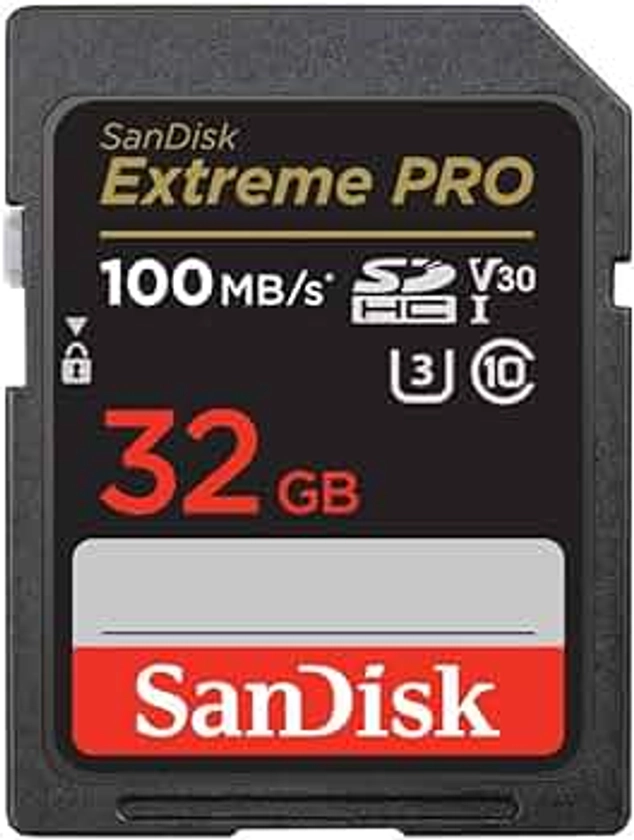 SanDisk 32 Go Extreme PRO carte SDHC + RescuePRO Deluxe, jusqu'à 100 Mo/s, UHS-I, Classe 10, U3, V30
