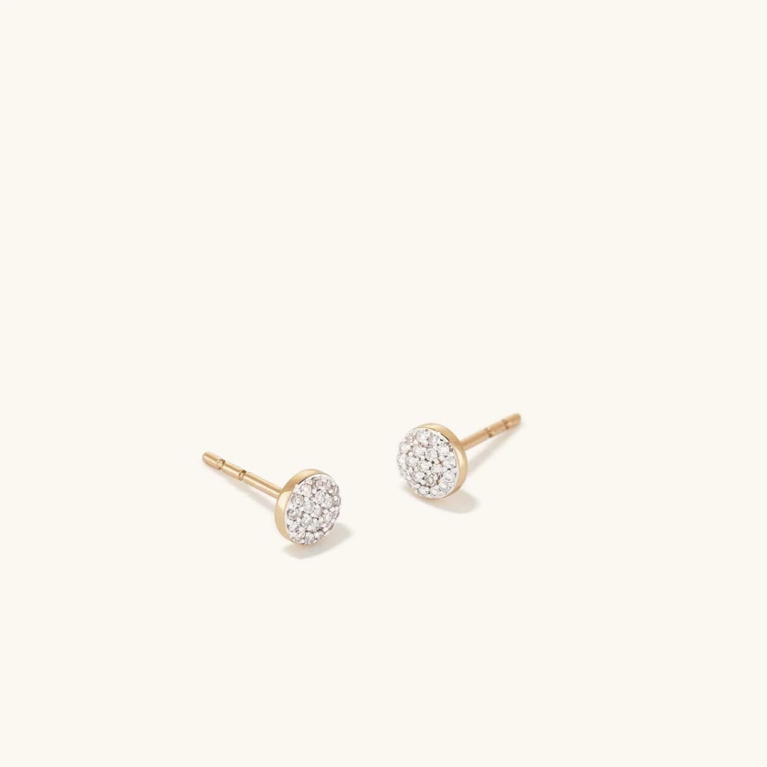 Pavé Diamond Round Studs