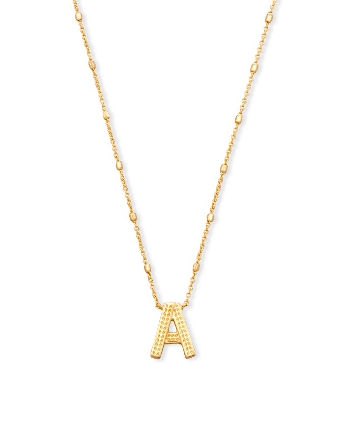 Letter A Pendant Necklace in Gold | Kendra Scott