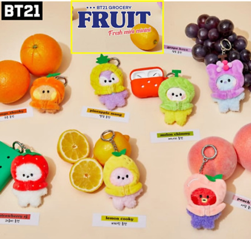 2 x BT21 minini Grocery FRUIT Plush Keyring [ 2 pc Pack] + TRACK | eBay