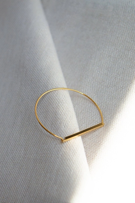 Minimalist Dainty Gold Bar Bracelet, Dainty Gold Bar Bangle Bracelet, Skinny Bar Bangle Bracelet, Dainty Bar Bracelet, Thin Bar Bangle