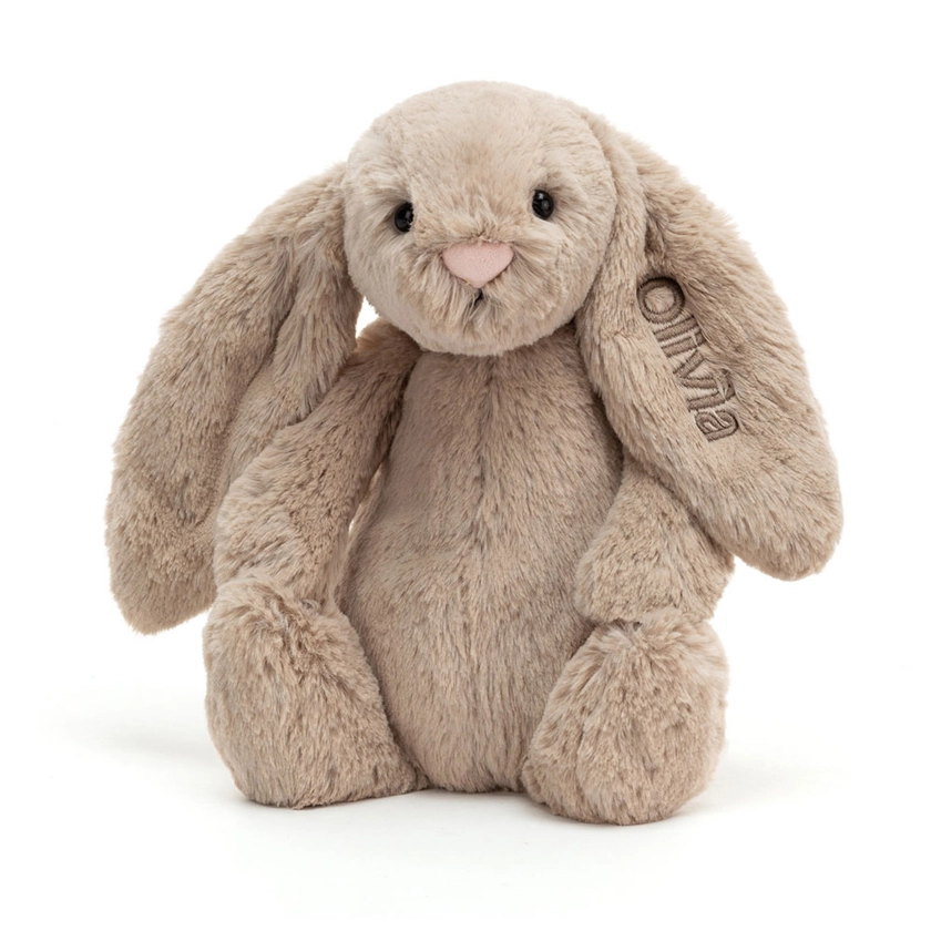 Personalised Bashful Beige Bunny Medium