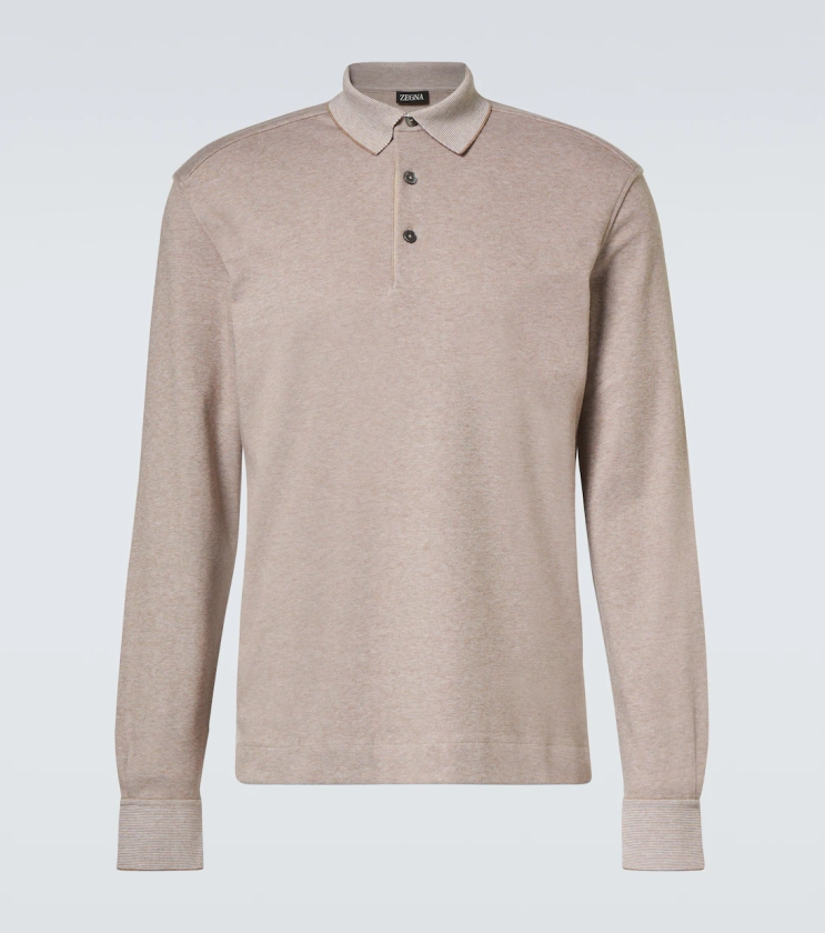 Cotton polo sweater in neutrals - Zegna | Mytheresa