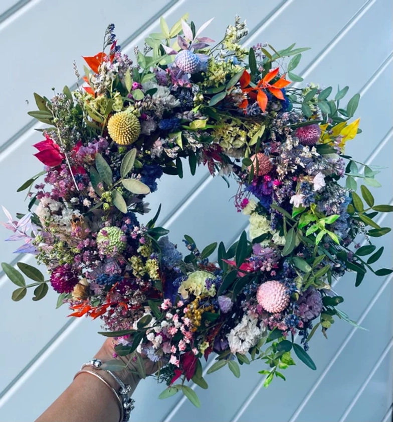 Florence: Spring wreath | summer floral wreath | dried florals | free delivery