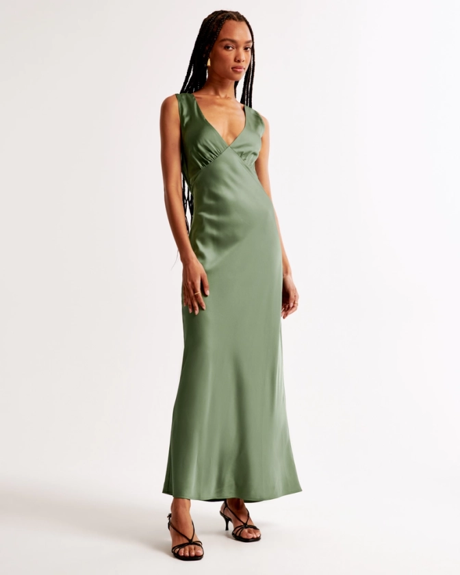 Femme Plunge Cowl Back Maxi Dress | Femme Robes et combinaisons | Abercrombie.com