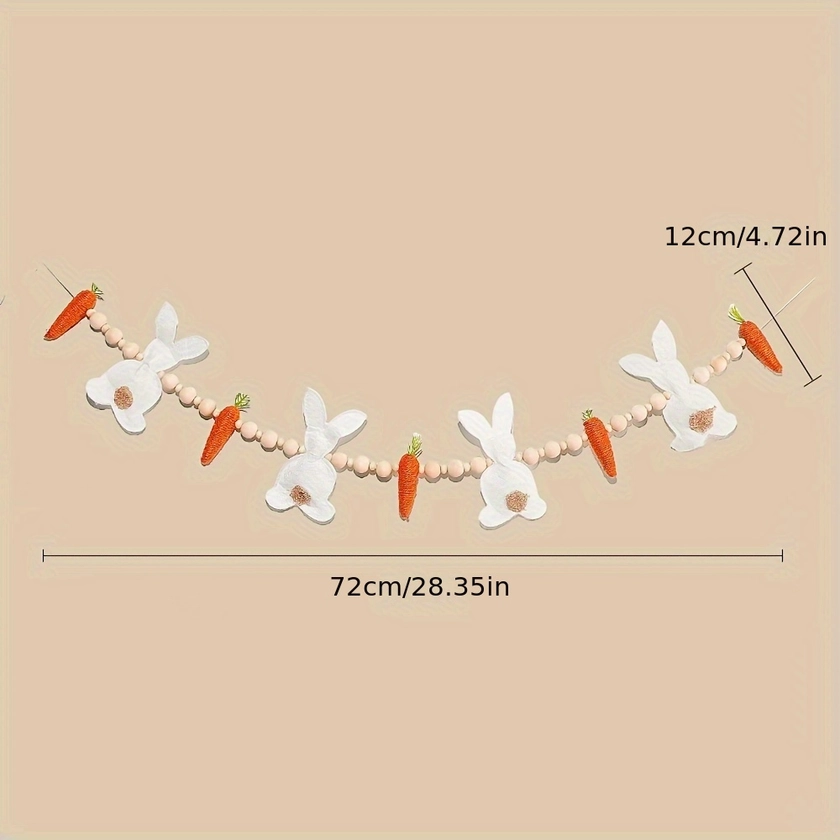 Rustic Wooden Easter Garland Design - Temu United