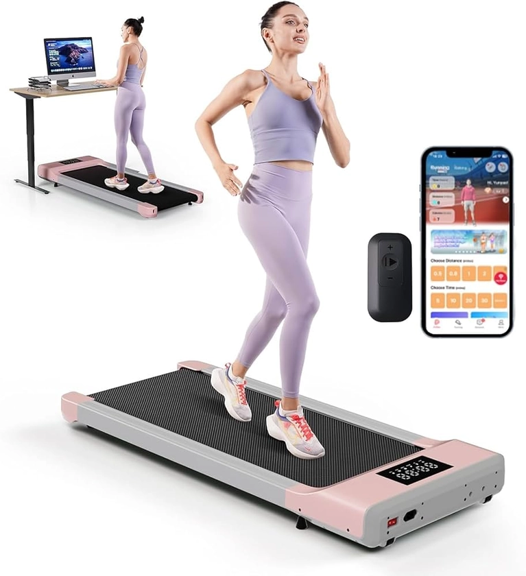 Amazon.com : MJWW Walking Pad Treadmill, Under Desk Treadmill for Home Office，2.5HP Walking Jogging Machine with 300 lbs Weight Capacity Remote Control LED DisplayDisplay : Sports & Outdoors