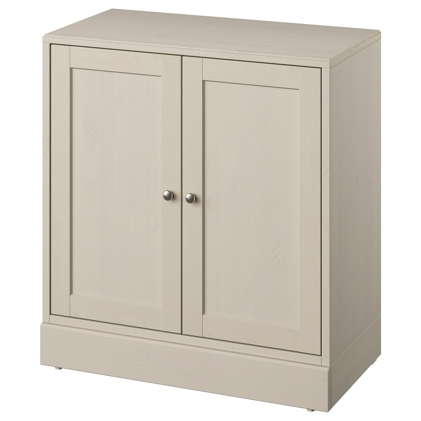 HAVSTA Cabinet with base - gray-beige 31 7/8x18 1/2x35 "