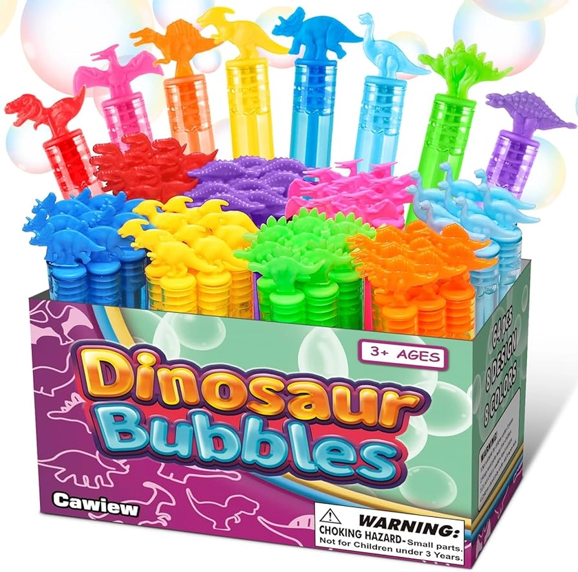 Amazon.com: 64 Pack Bubble Wand 8 Style with Gift Box, Mini Bubbles Party Favor Stick Set for Kid Girl Boy, Dinosaur Toy Bulk Supplies for Birthday Prizes Box Filler, Goodie Bag Stuffers, Wedding Bath Time Toys : Toys & Games