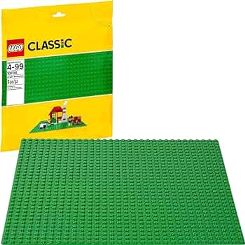 LEGO Classic Green Baseplate 2304 Supplement for Building, Playing, and Displaying Creations, 10in x 10in, Large Building Base Accessory for Kids and Adults (1 Piece)