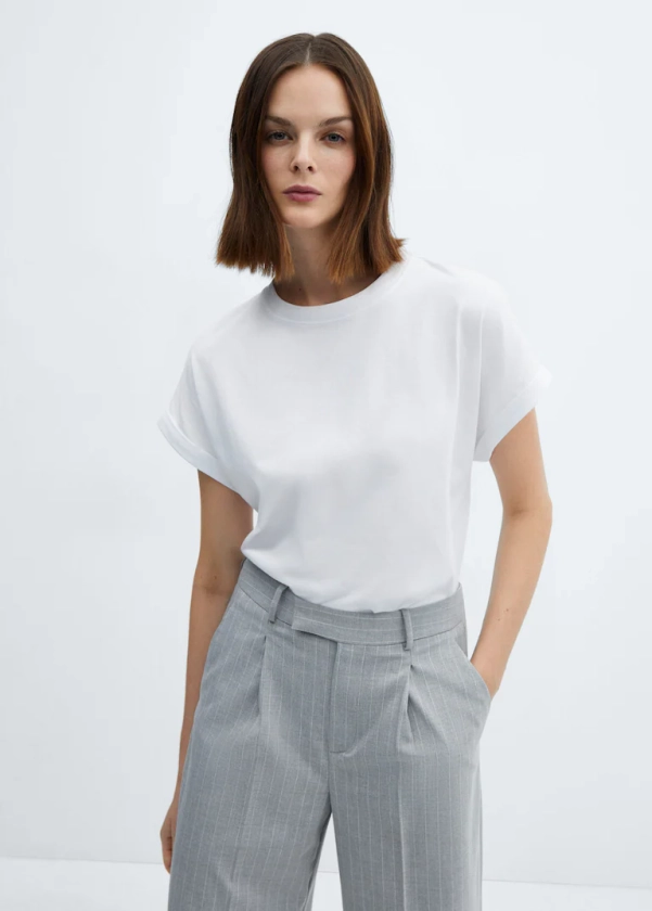 Short-sleeved cotton t-shirt - Woman | MNG Australia