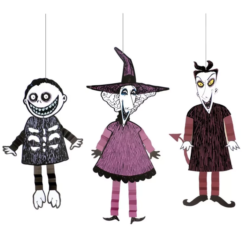 Lock, Shock & Barrel Hanging Decoration Set, 3pc - The Nightmare Before Christmas