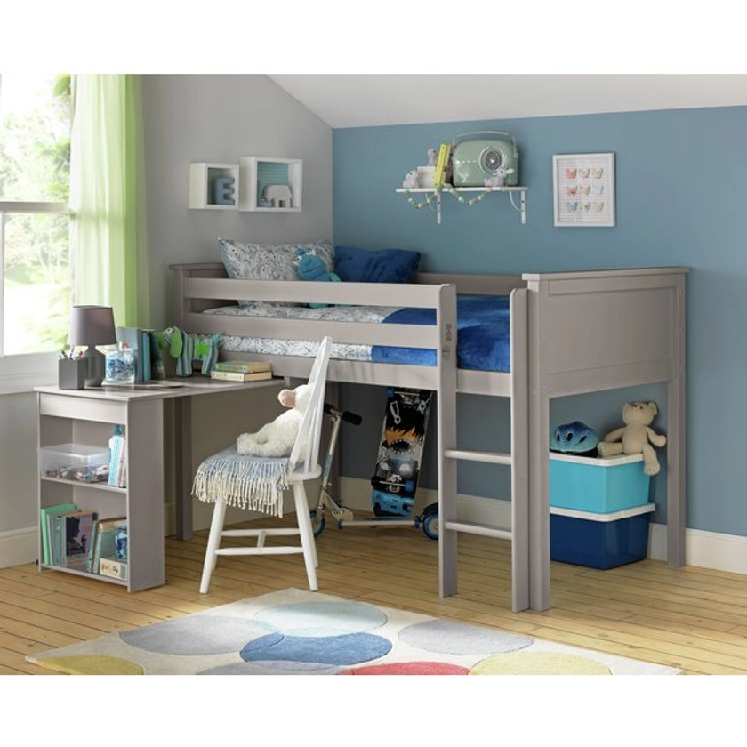 Buy Habitat Brooklyn Mid Sleeper with Desk - Grey | Kids beds | Habitat