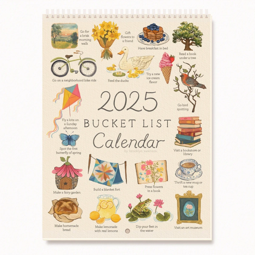 2025 Bucket List Calendar *PREORDER*