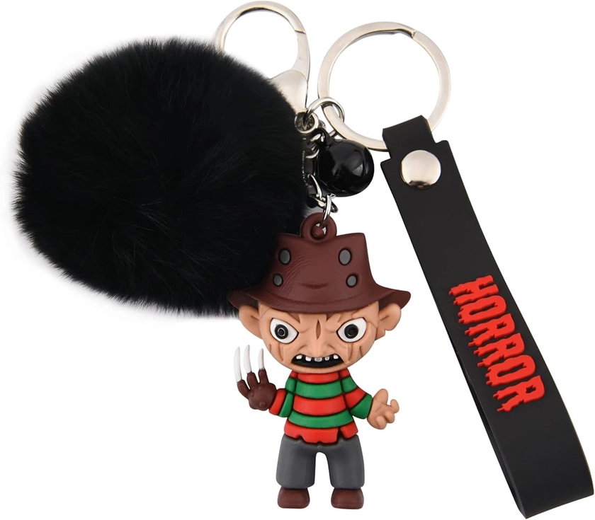 CEMMY XU Women Men Halloween Keychain Horror Movie Keychains Small Bell for Party Favor