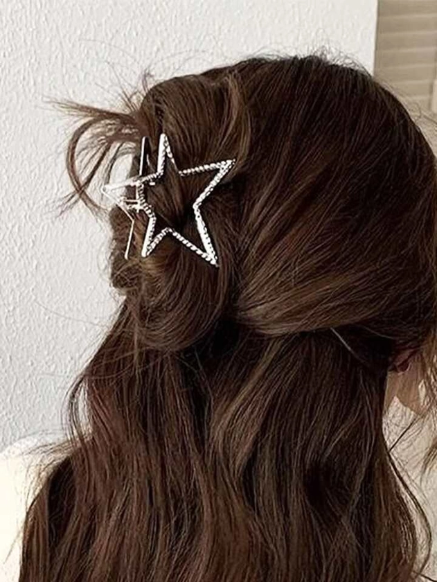 Y2K Style Étoile Décoré Griffe À Cheveux Clip