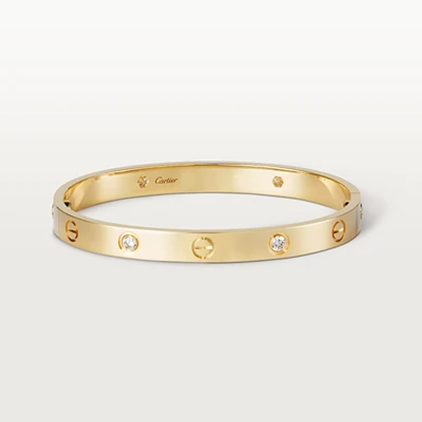 CRB6070017 - Bracelet LOVE 4 diamants - Or jaune, diamants - Cartier