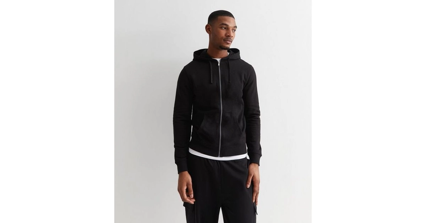 Black Zip Up Hoodie | New Look