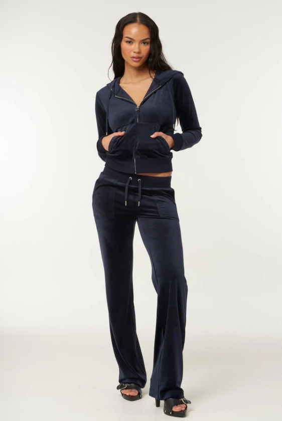 NIGHT SKY BLUE CLASSIC VELOUR DEL RAY POCKETED BOTTOMS